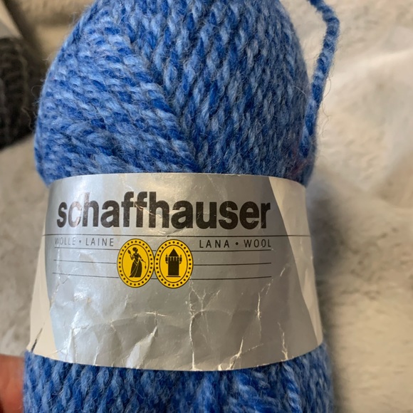 4 Skeins Schaffhauser Wolle Yarn Virgin Wool Acrylic 3 Gray 1 Blue - Picture 12 of 12